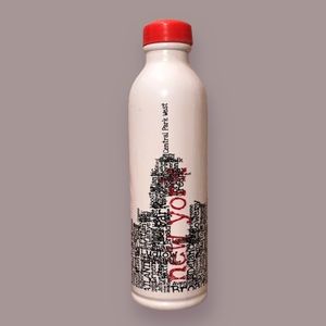 5 for $15 NYC Skyline Water Bottle New York City White/Black Plastic Screw Top